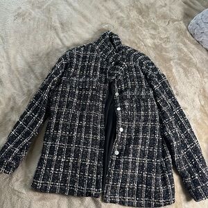 Forever 21 Black and White Checkered Blazer